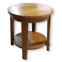 Round Craftsman Style Accent Table
