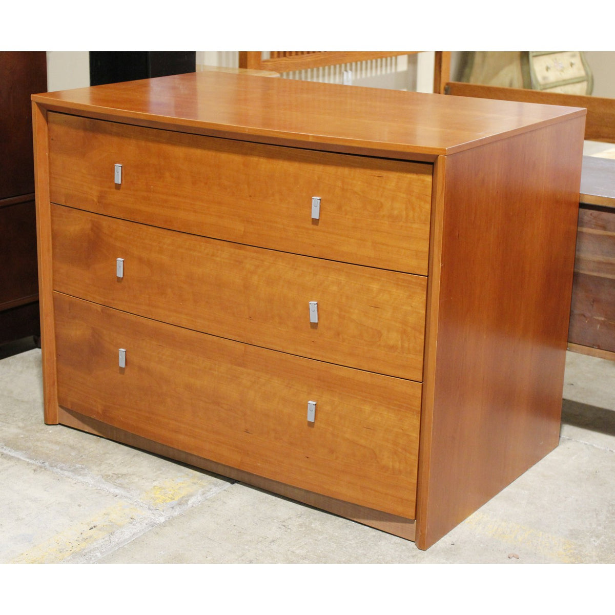 Cherry Finish 3 Drawer Chest