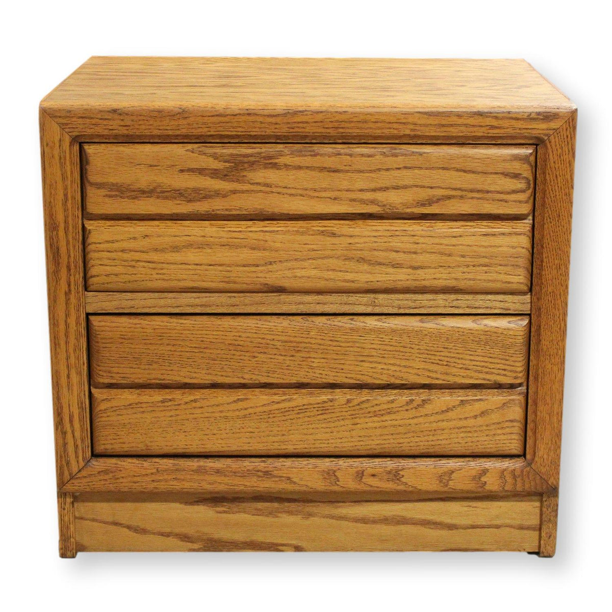 Oak 2 Drawer Nightstand