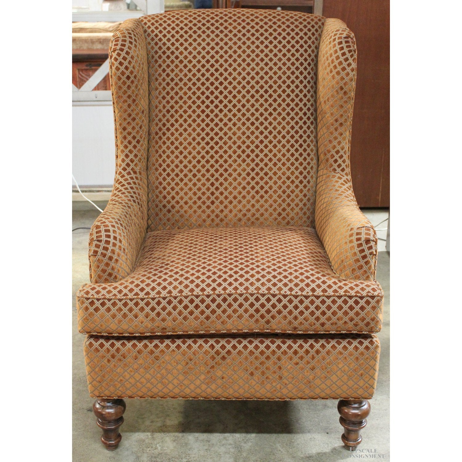 Drexel Heritage Burnt Orange Wingback Chair – Upscale Consignment