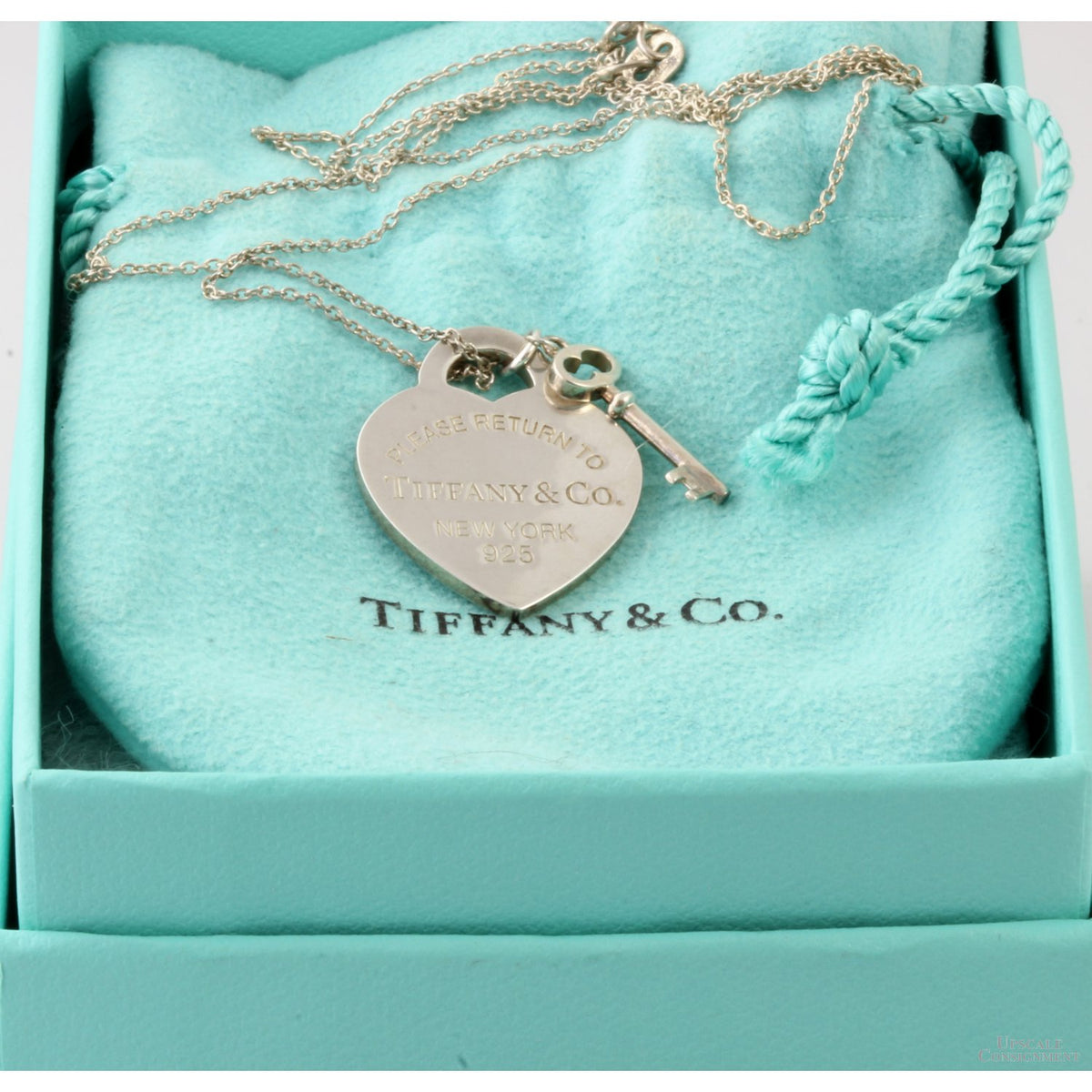 "Return to Tiffany" Sterling Silver Heart & Key Necklace