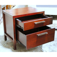Contemporary 2 Drawer Nightstand