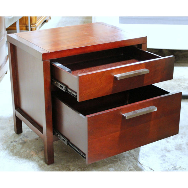 Contemporary 2 Drawer Nightstand
