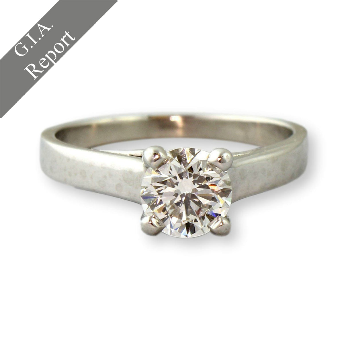 0.85ct Diamond Platinum Trellis Engagement Ring - GIA Report