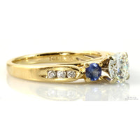 Diamond & Sapphire 14K Yellow Gold Ring - GIA Grading Report