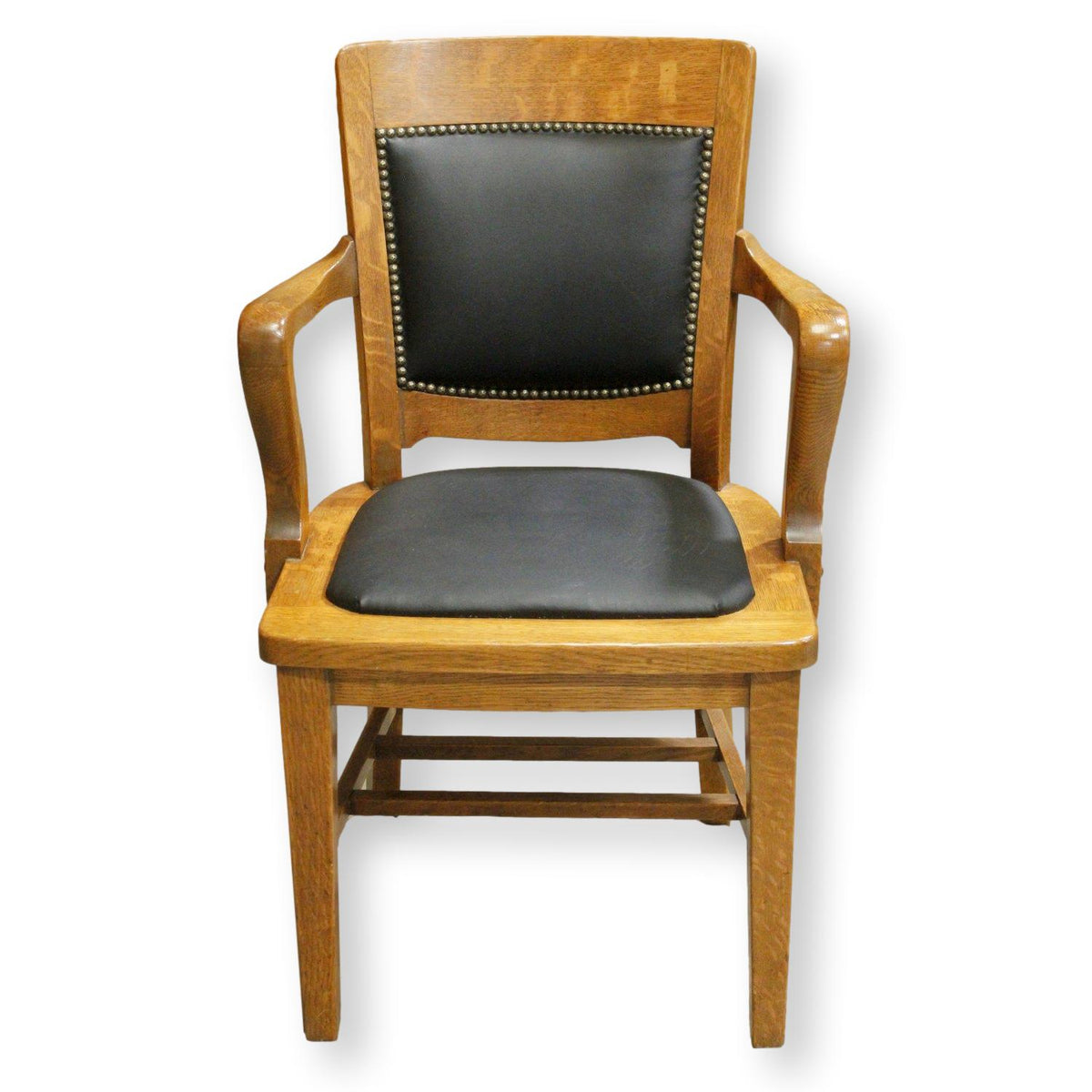 Vintage Oak Stationary Office Chair