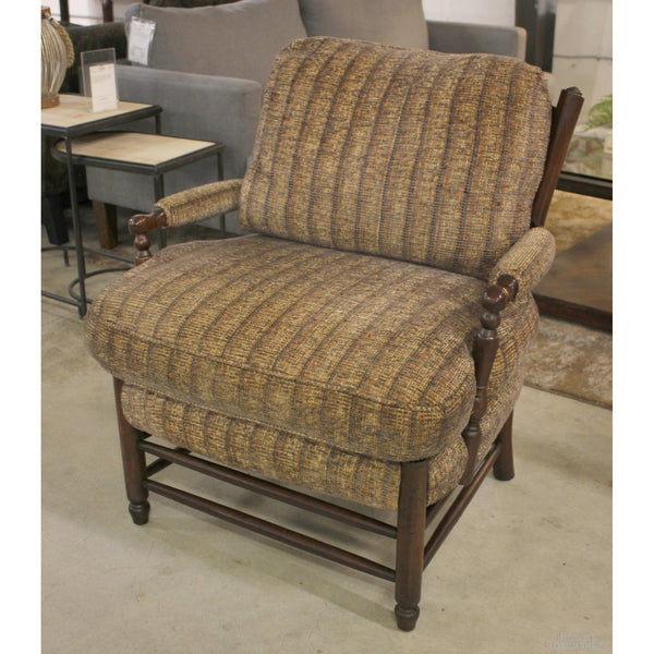 Ethan Allen Brown Tweed Accent Chair