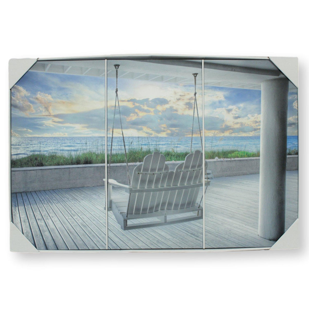 Unframed Canvas Triptych Print - Front Porch Scene