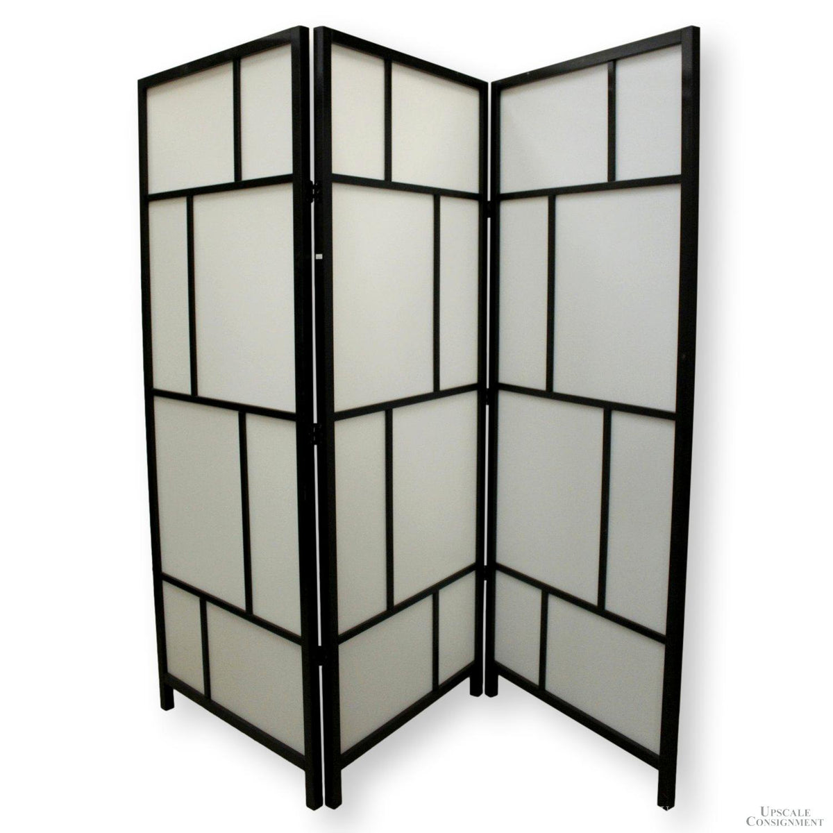 Opaque w/Black Frame Room Divider