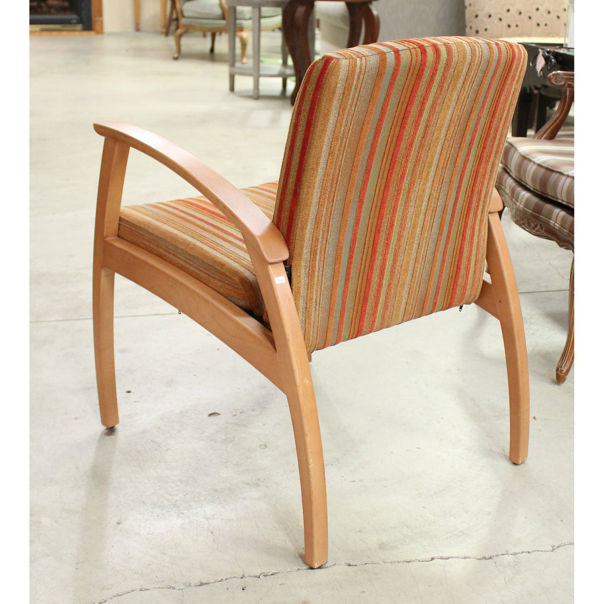 Modern Striped Accent Chair