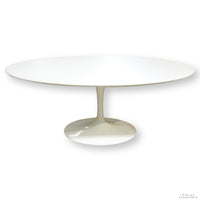 Knoll White 'Saarinen' Oval Coffee Table