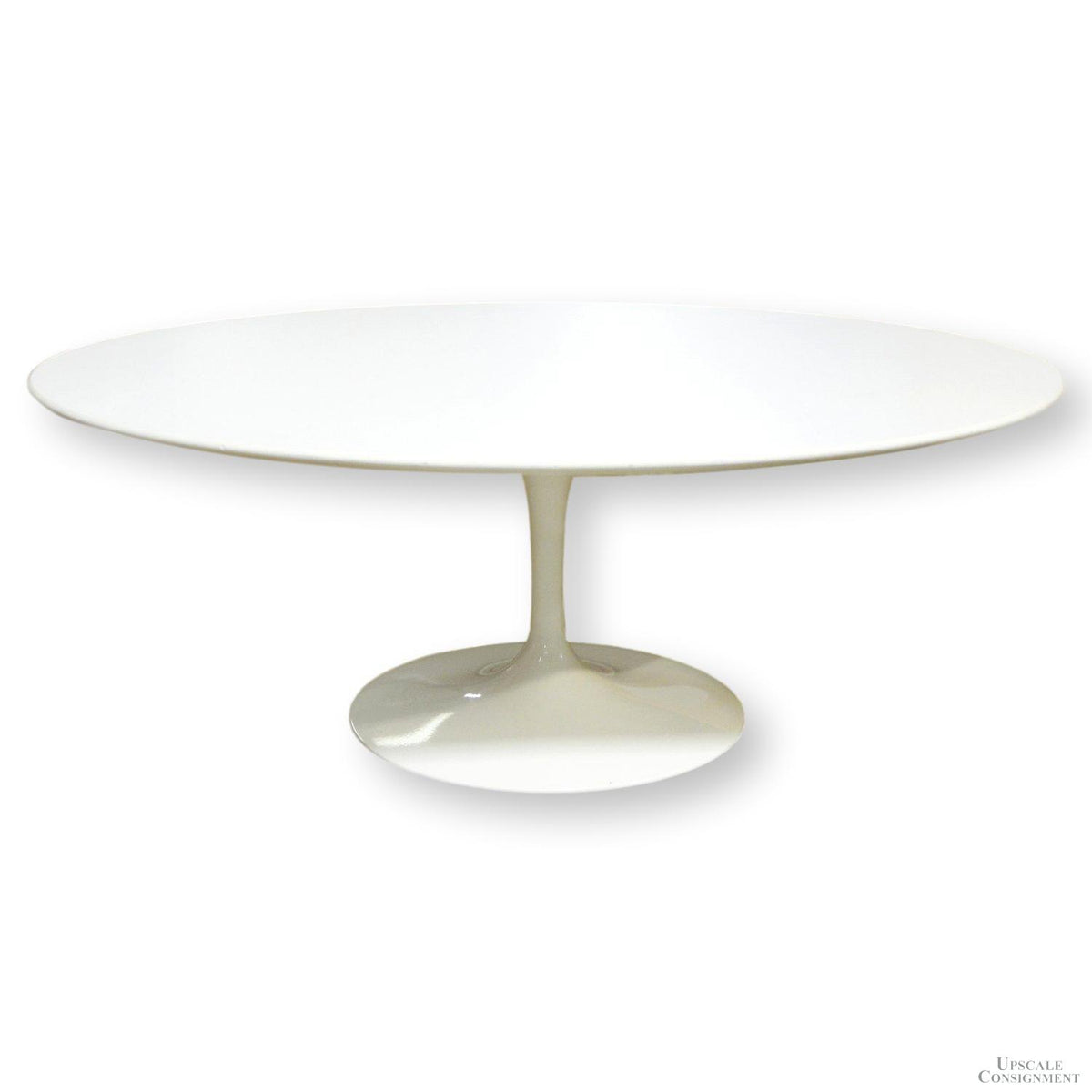 Knoll White 'Saarinen' Oval Coffee Table