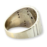 Mid-Century Modernist 14K White Gold 1.09ctw Diamond Unisex Ring