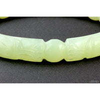 "Dragons Chasing the Pearl" Chalcedony Hololith Bangle