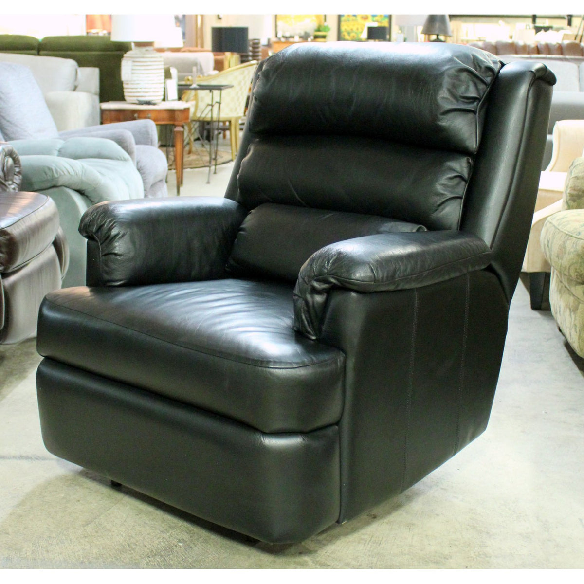 Black Leather Rocking Recliner