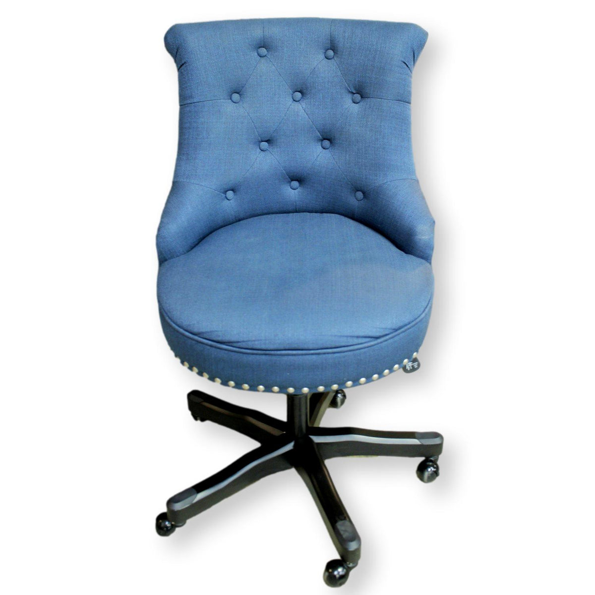 Blue Tufted Office Chair