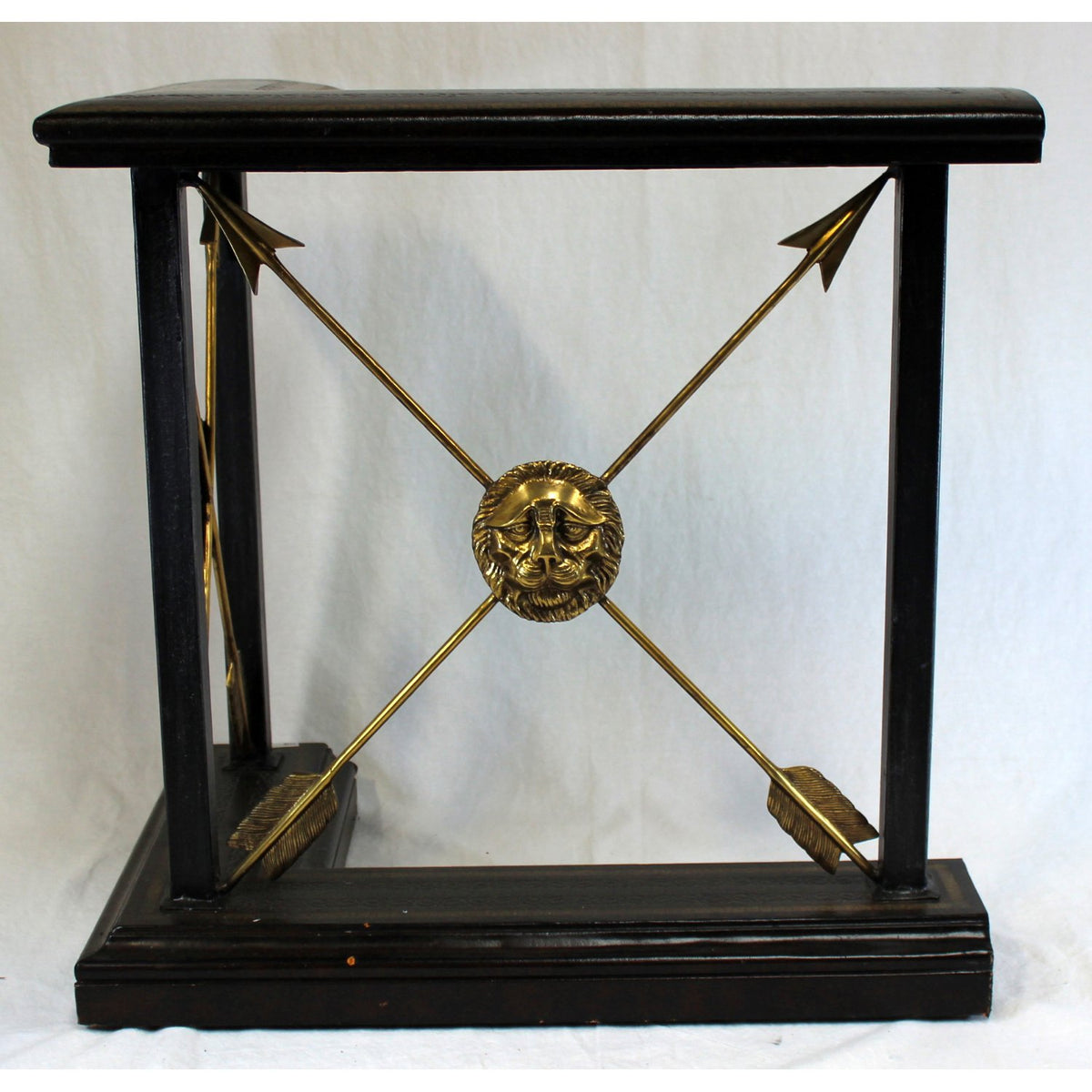 Maitland Smith Pair of  Lion Head Fireplace Fenders