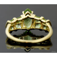2.23ctw Marquise & Square Peridot Gemstone 14K Gold Ring