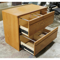 Oak Lateral 2 Drawer File Cabinet