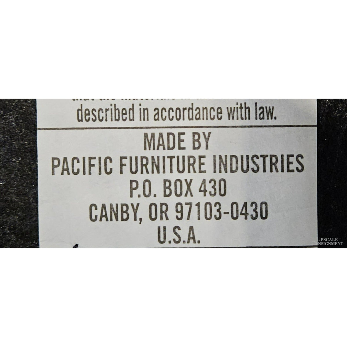 Pacific Furniture Gray Sofa