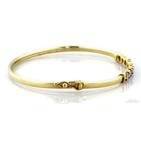 Clyde Duneier Tanzanite & Diamond Bangle in 10K Yellow Gold
