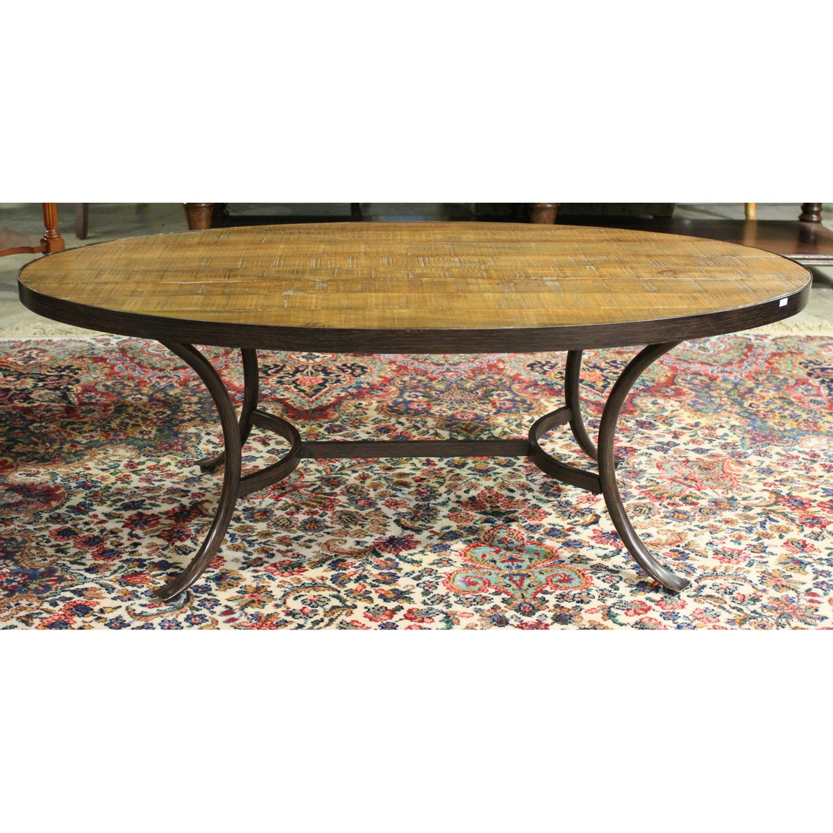 Emerald Home Oval Hand-Hewn Coffee Table