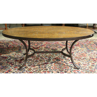 Emerald Home Oval Hand-Hewn Coffee Table
