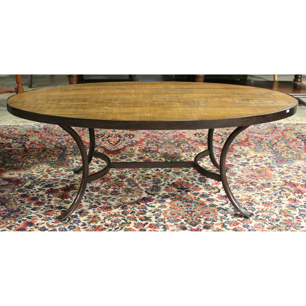 Emerald Home Oval Hand-Hewn Coffee Table