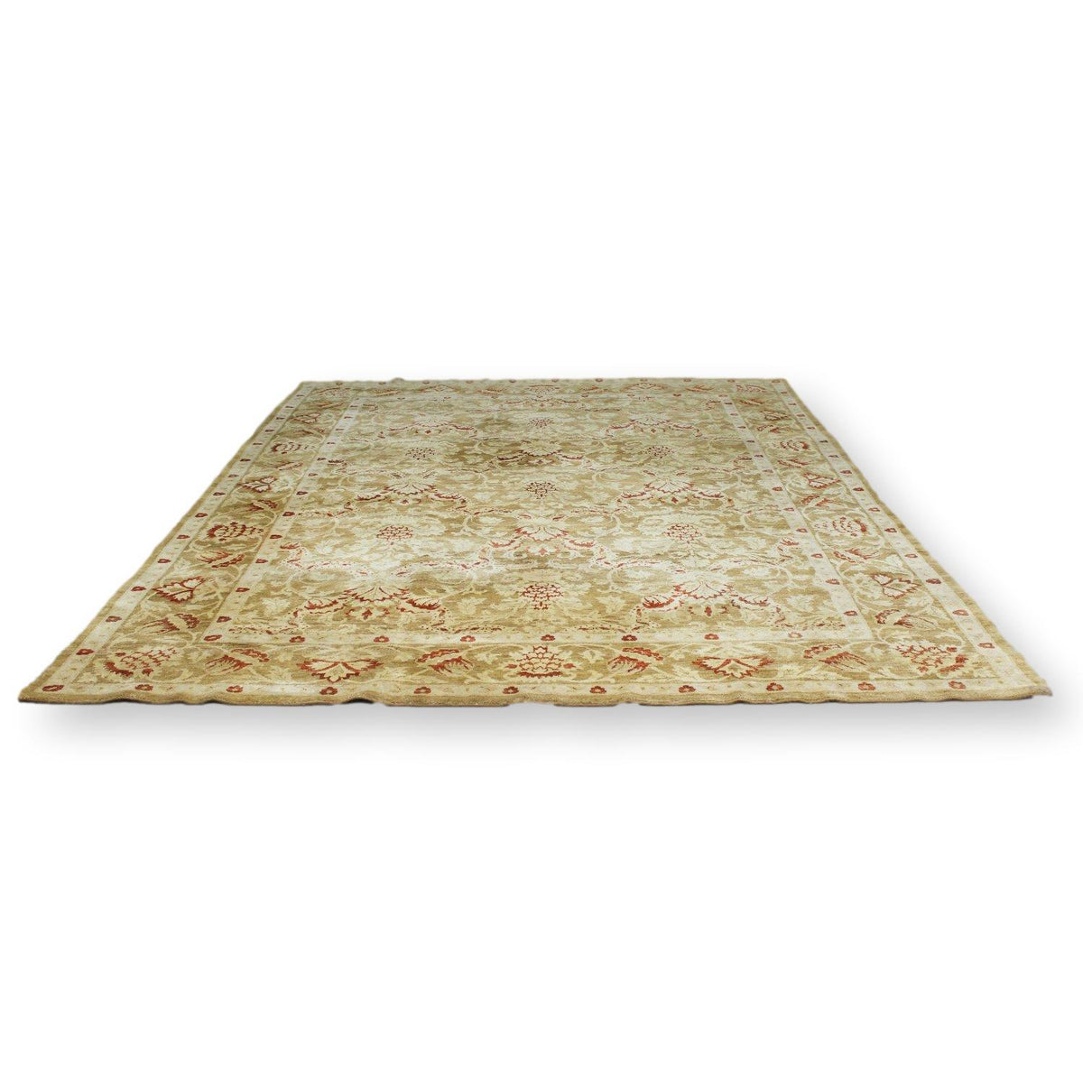 8' 7'' X 11' 9'' Gold Wool Area Rug