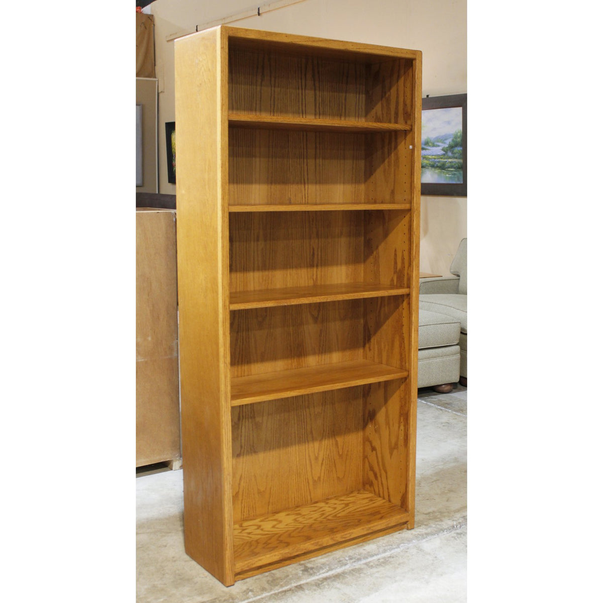 6' Oak Bookcase