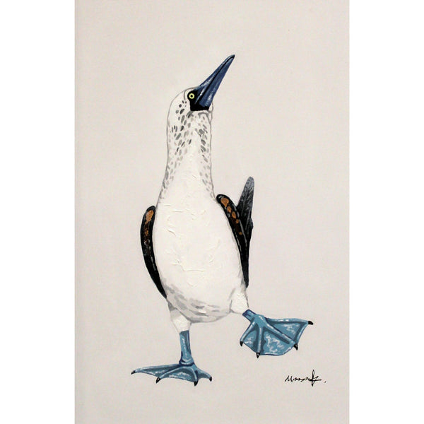 Framed Original Oil Blue Footed Booby