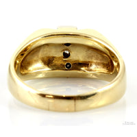 Vintage Three-Stone Men's .26ctw Diamond 14K Gold Ring