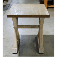 Graywash "X" End Table