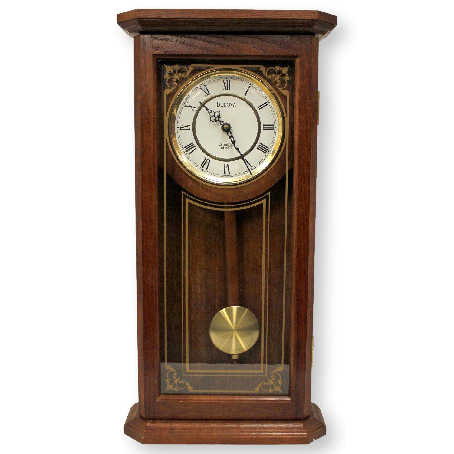 bulova ウエストミンスター　アンティーク　置時計 Bulova Tempus Fugit Westminster Chime Mantel Clock