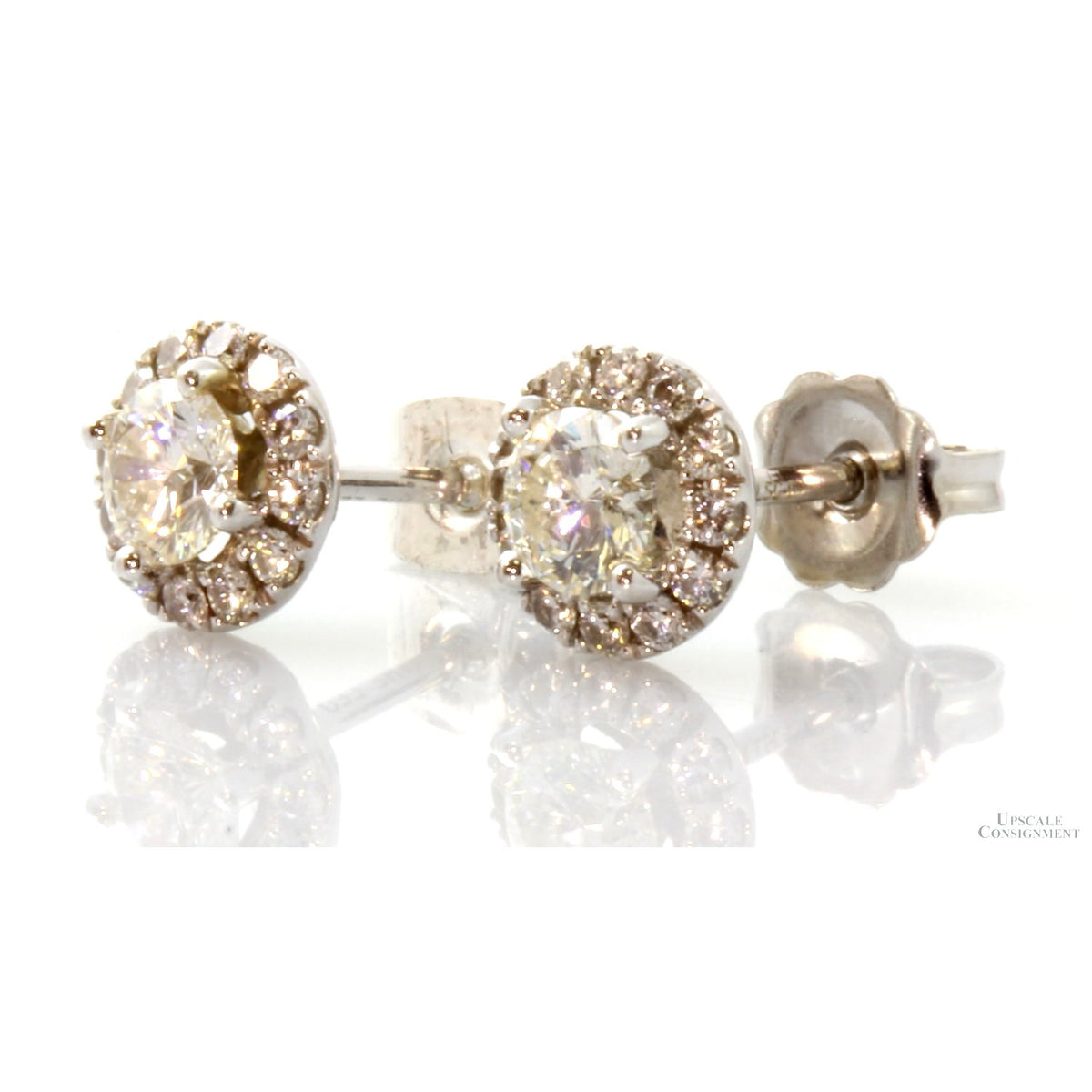 .86ctw LEO Trademark Diamonds - 1.10ctw 14K Gold Stud Earrings