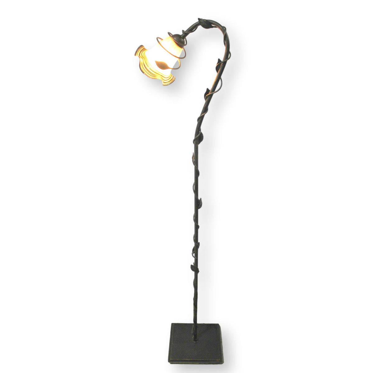 Todd Philips Swan Neck Floral Floor Lamp