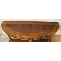 Ornately Carved Demilune Table