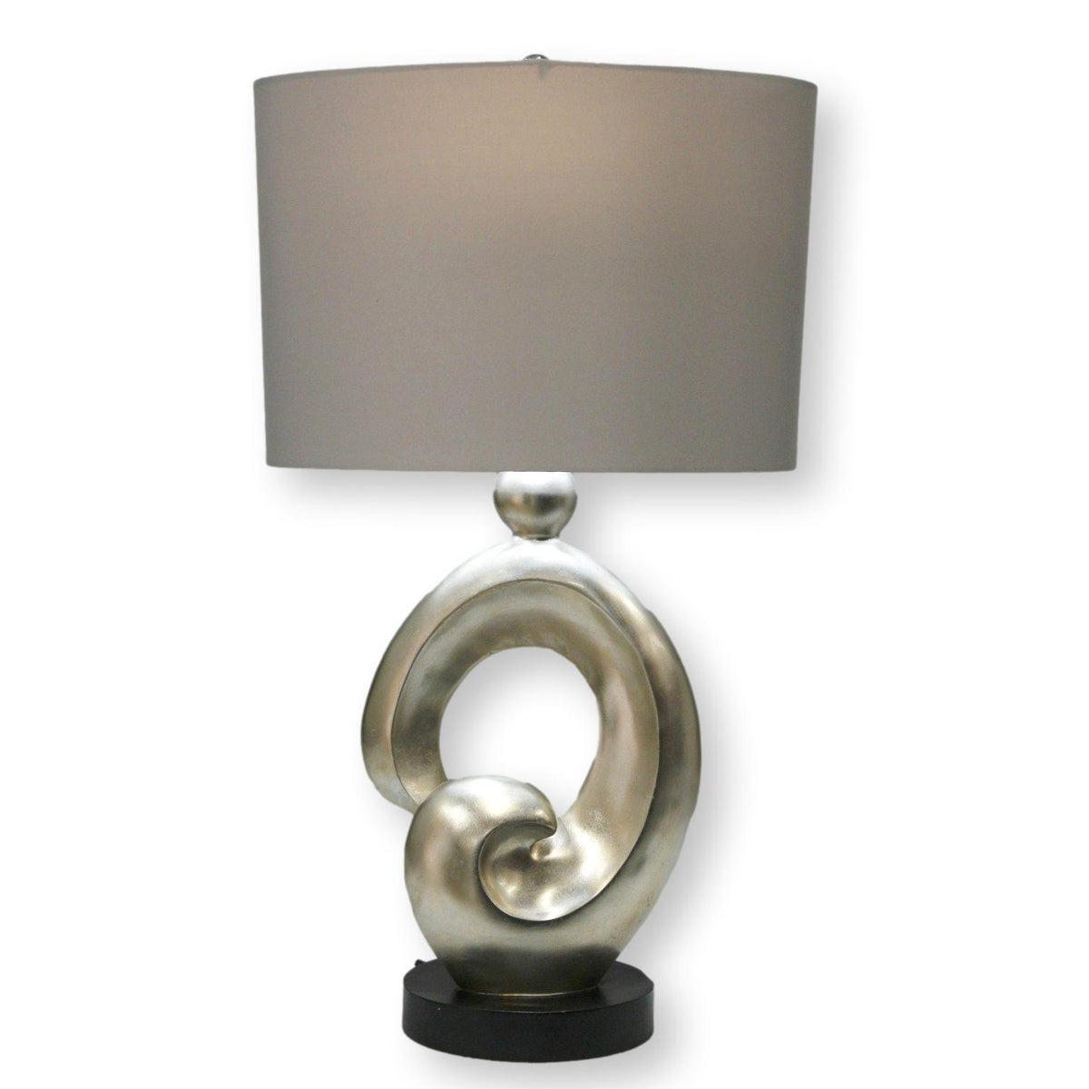 Silver Sculptural Table Lamp