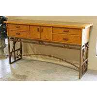 Stanley Furniture Inlaid Wood & Metal Sideboard