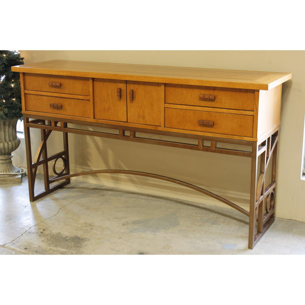 Stanley Furniture Inlaid Wood & Metal Sideboard