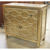 Gold Geometric Nightstand