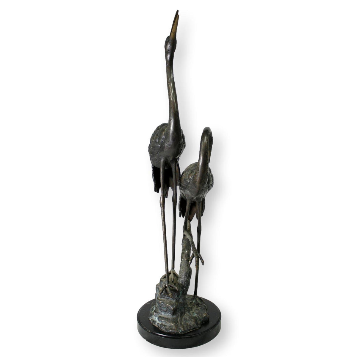 Bronze Crane Sculpture