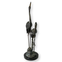 Bronze Crane Sculpture