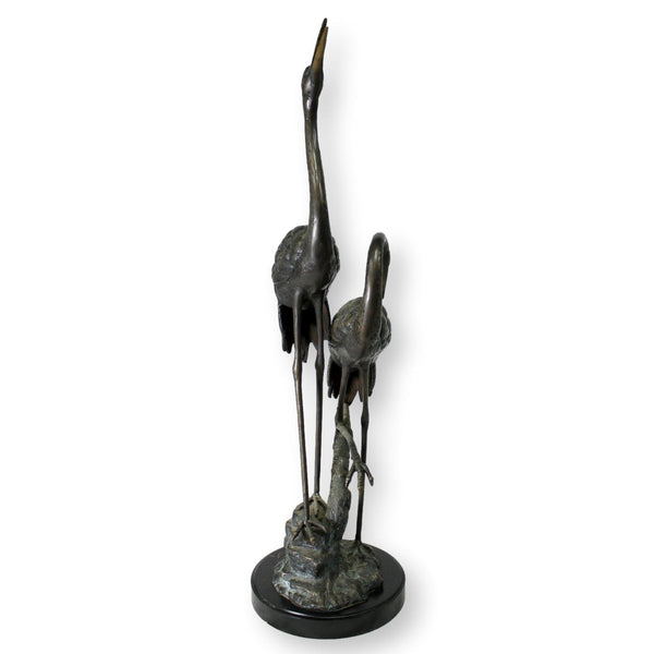 Bronze Crane Sculpture