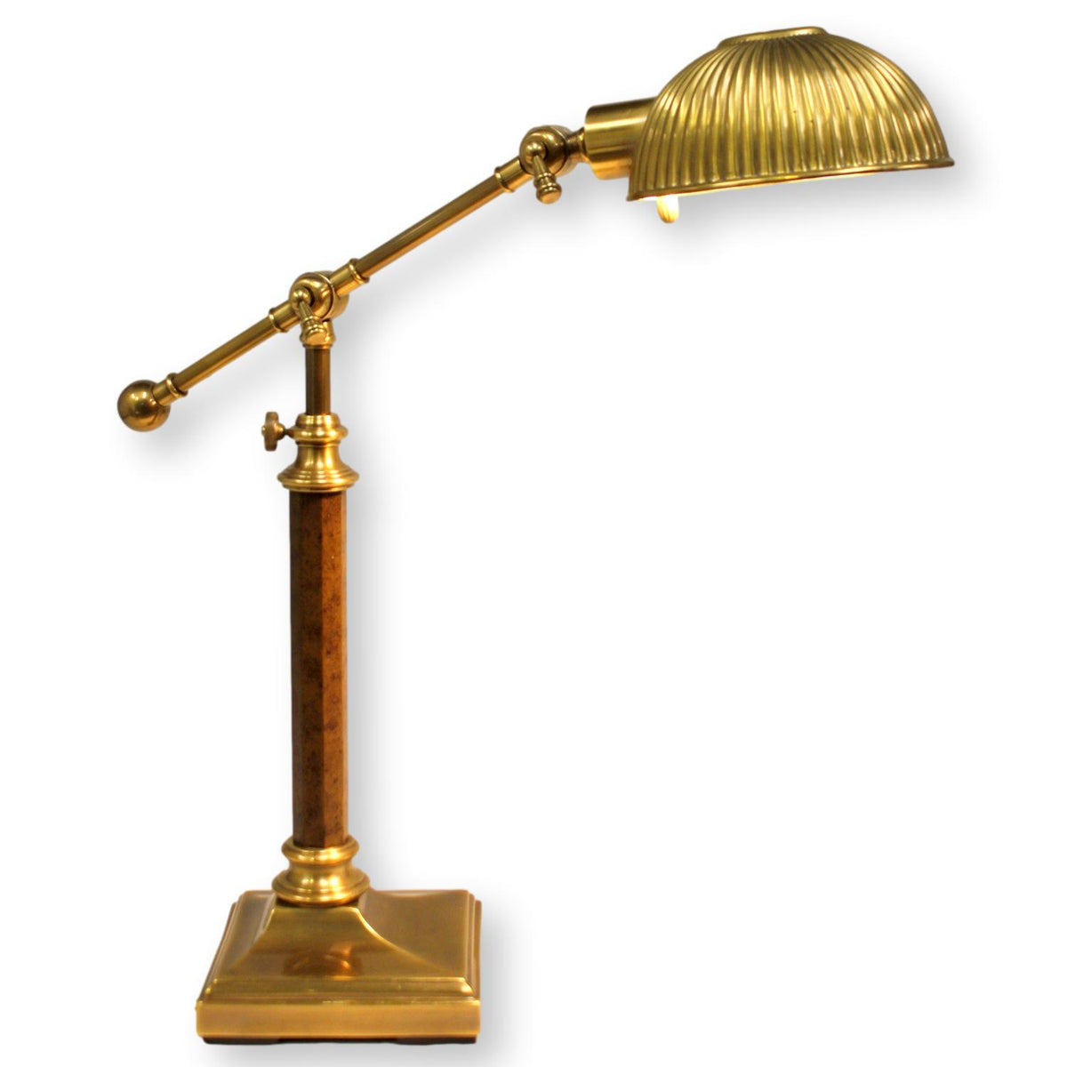 Articulated Brass Table Lamp w/Adj. Height