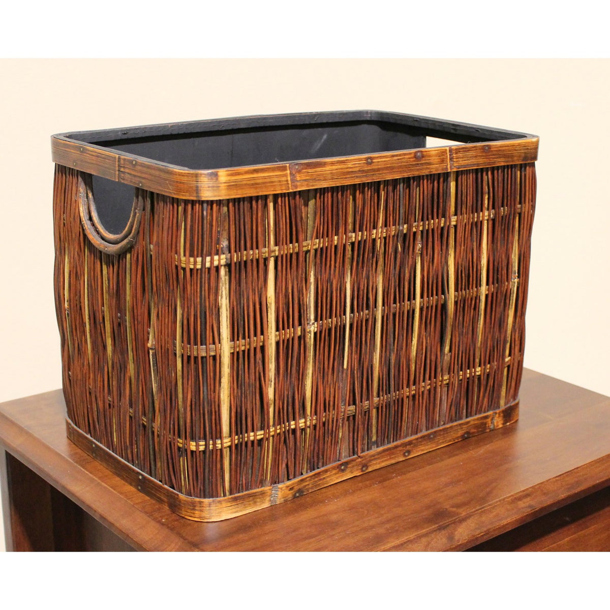 Mahogany Nightstand w/Basket