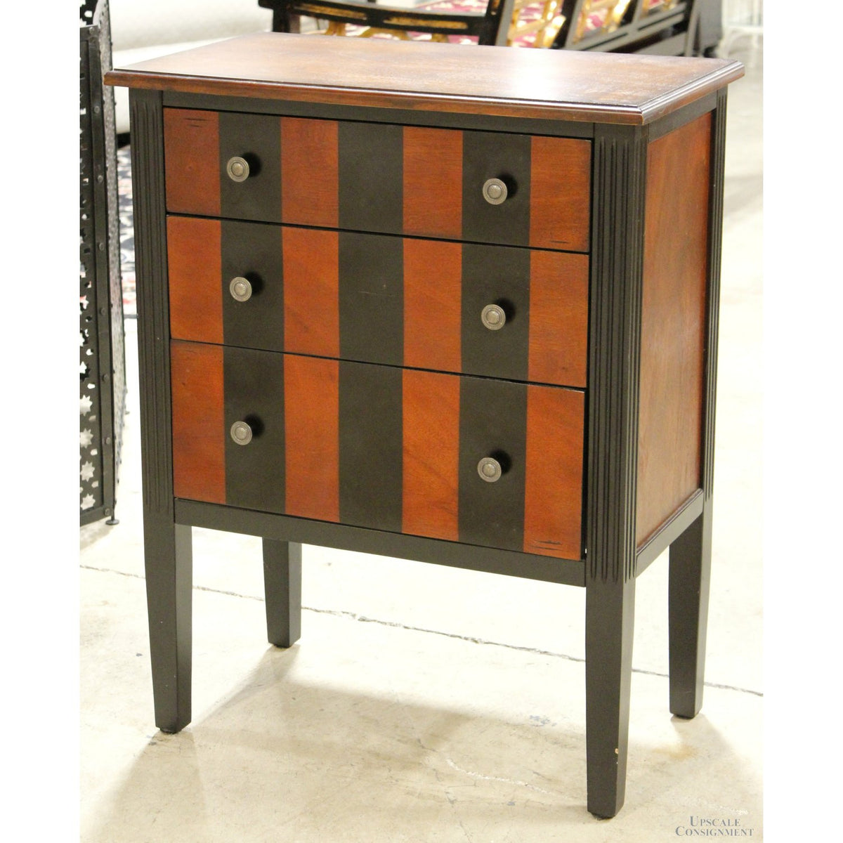 Pier 1 Striped 3 Drawer Chest of Drawers