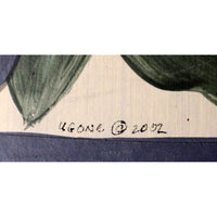 Gothic Table Lamp w/Handpainted Shade