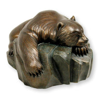 Original Bronze Sculpture 'Sleepy Grizzly' by Michael Lord