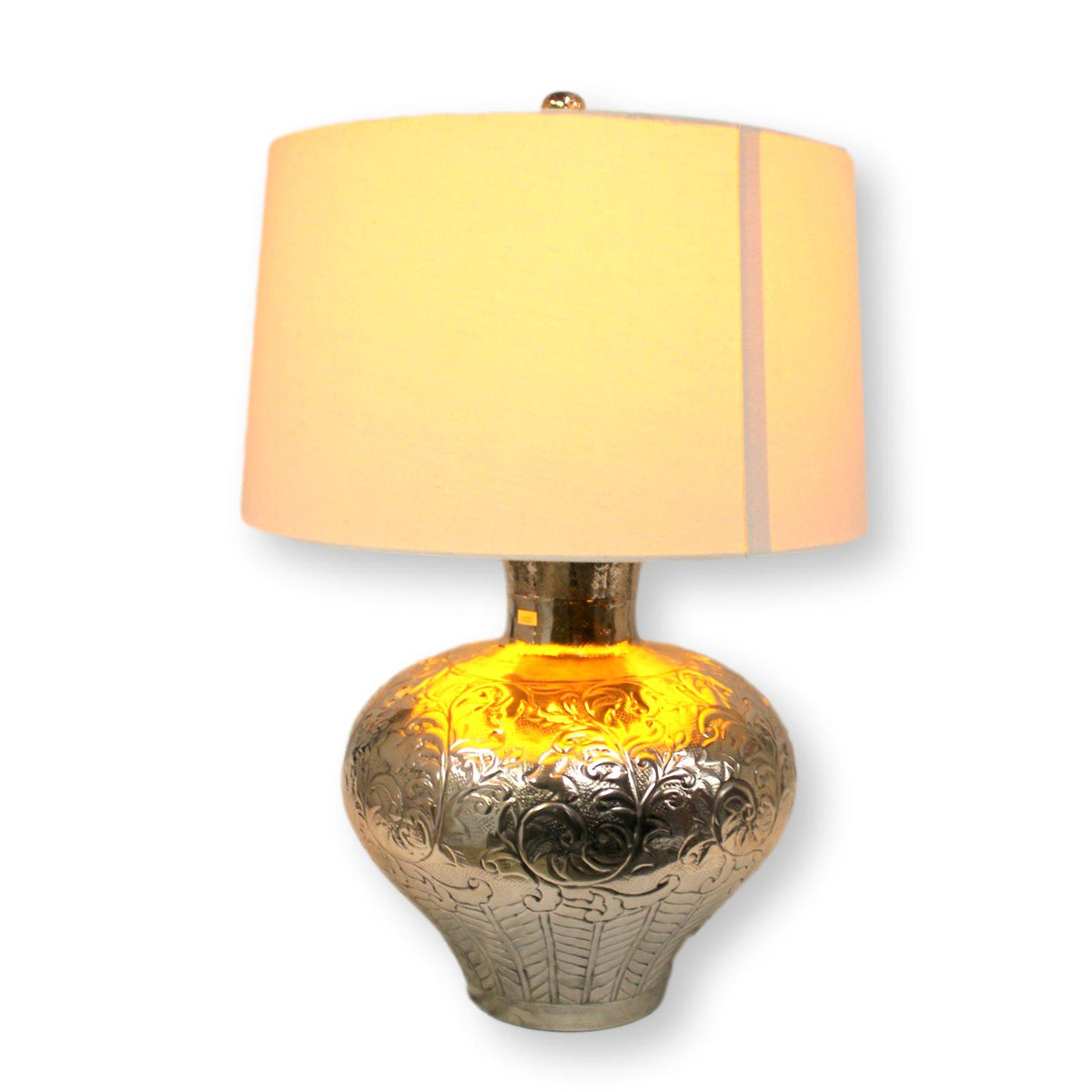 Embossed Metal Table Lamp